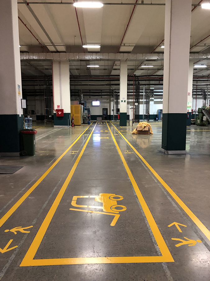 Fabrika Forklift Yol Çizgileri